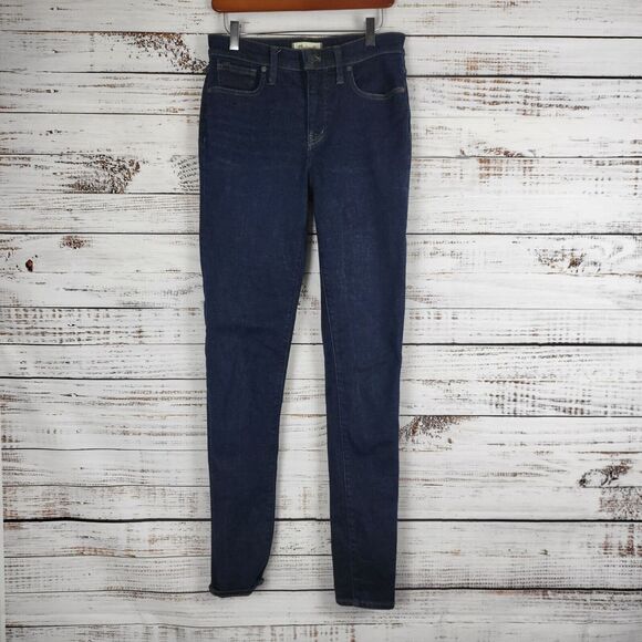 Madewell Denim - Madewell 9" Mid Rise Skinny Leg Jeans 28TL Womens Dark Wash Pockets